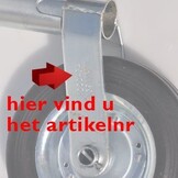 Neuswiel Plus Alko , rond diameter 48 mm, extra lang, stalen velg met luchtband ( 260 x 85)