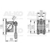 300 kg neuswiel klem Alko 48mm