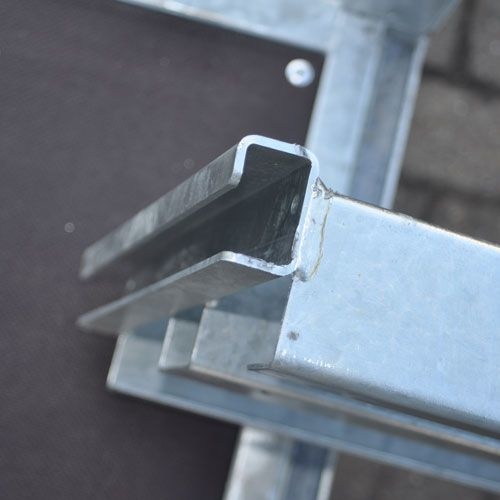 Oprijplaat staal 1 stuk - 2446x300x75 mm - 1100 kg