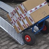 Set gebogen oprijplaten - aluminium - 400 kg (150x20 cm)