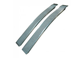 Set  gebogen oprijplaten - ALU - 1000 kg (200x26 cm)