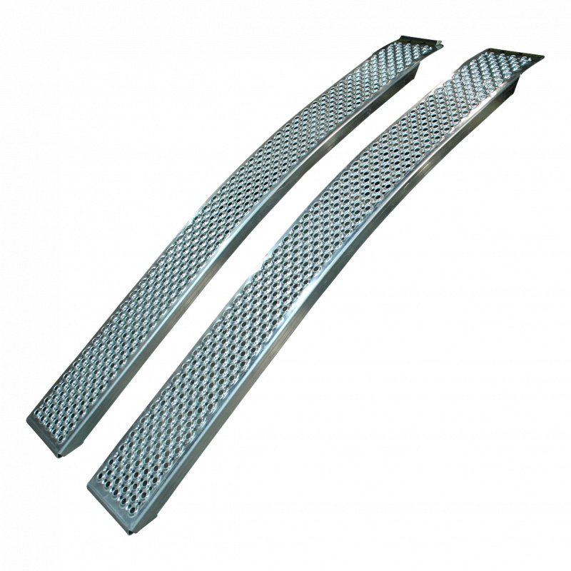 Set gebogen oprijplaten - aluminium - 1000 kg (200x26 cm)