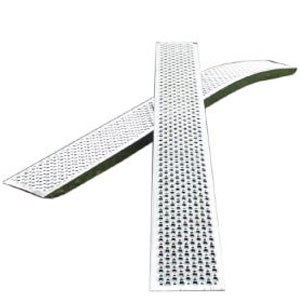 Set gebogen oprijplaten - aluminium - 1000 kg (250x26 cm)