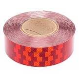 50 meter reflecterende tape voor harde ondergrond - rood