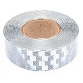 Reflecterende tape voor harde ondergrond - wit - 50 meter