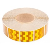 Reflecterende tape voor zachte ondergrond - geel/oranje - per meter