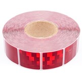 50 meter reflecterende tape voor zachte ondergrond - rood