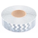 50 meter reflecterende tape voor zachte ondergrond - wit