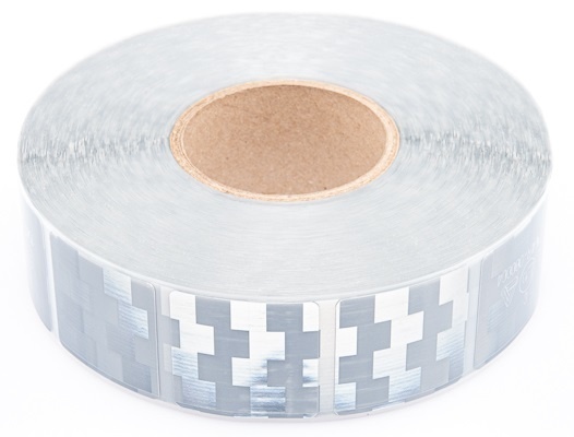 50 meter reflecterende tape voor zachte ondergrond - wit