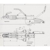 Oplooprem KFG35 (3500 kg) V-dissel met konsole voor neuswiel