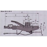 Oplooprem 251S100 (2600kg) Vierkant 100mm