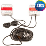 LED verlichtingsset op magneten met 7,5 meter hoofdkabel - 7 polig - ideaal voor bootrailers