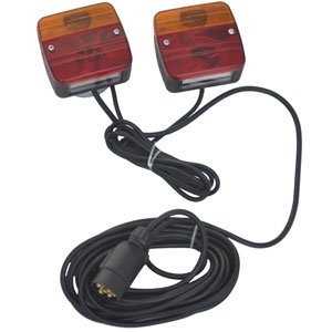 Verlichtingsset op magneten met 7,5 meter hoofdkabel - ideaal voor bootrailers