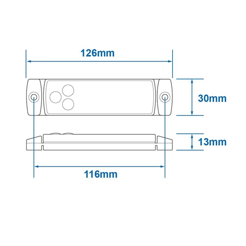 Vlakke zijmarkering LED 50 cm losse draad