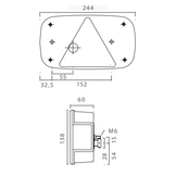 Aspock Multipoint 3 - links - 5-polig - 244x138x60 mm