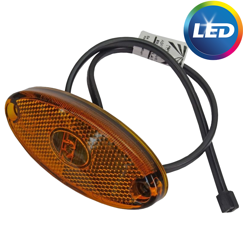 Aspock Flatpoint 2 - oranje/gele markeringslamp - connector aansluiting - LED
