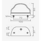 Verlichting aspock - Nummerplaatverlichting - Regpoint - 800mm - Zwart