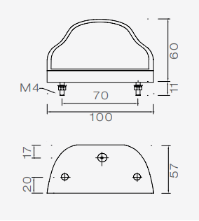 Verlichting aspock - Nummerplaatverlichting - Regpoint - 800mm - Zwart