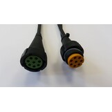 Aspock hoofdkabel - 8 meter lang - 13-polig - voorzien van 2x 8-polige connector - inclusief aftakkingen voor markeringsverlichting