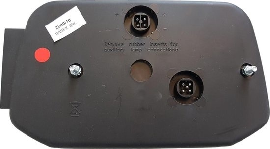 Radex 2800 Links 240x145x60 mm voorzien van connector aansluiting