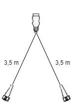 Radex hoofdkabel - 3,5 meter lang - 7-polig - voorzien van 2x 5-polige connector