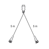 Radex hoofdkabel - 5 meter lang - 7-polig - voorzien van 2x 5-polige connector