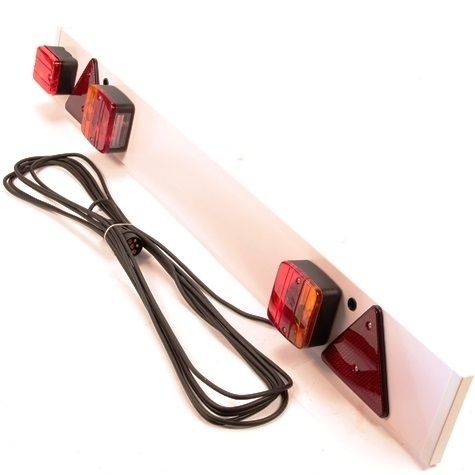 Complete lichtbalk voor aanhanger met 9 meter kabel - 122 cm - 7 polig