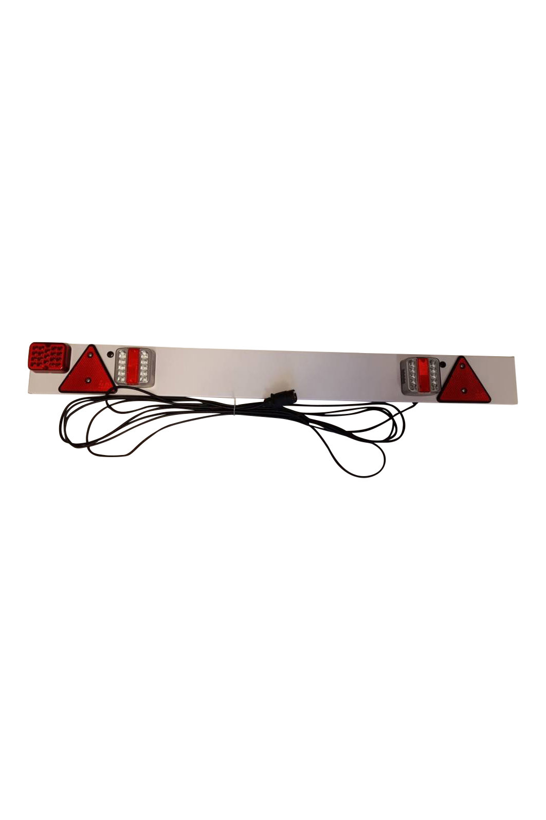 Complete kunststof lichtbalk voor aanhangers en trailers - 137 cm breed- 7 polig - 9 meter kabel