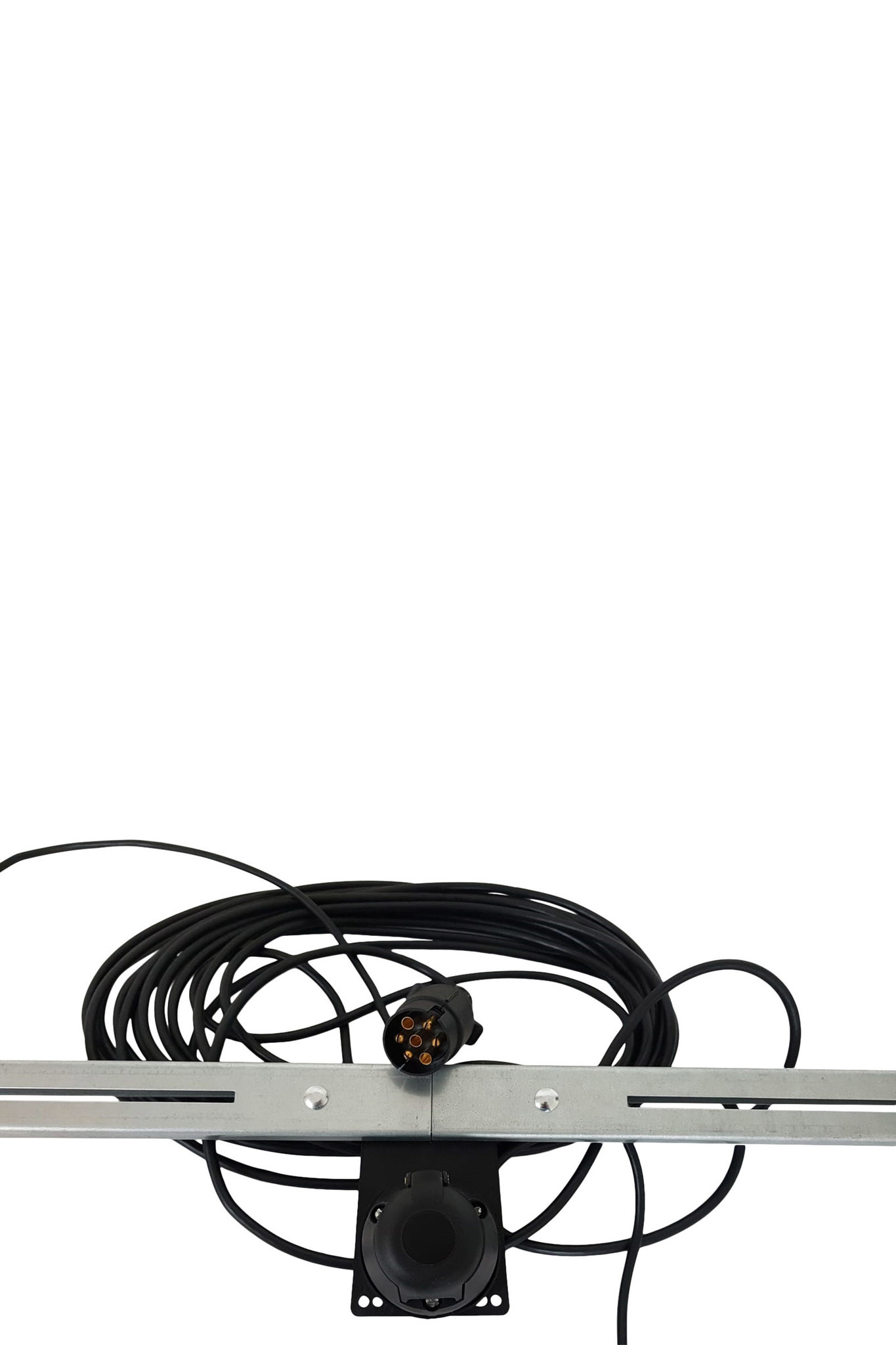 Uitschuifbare lichtbalk van metaal - 140 > 200 cm - inclusief reflectoren - 7 polig