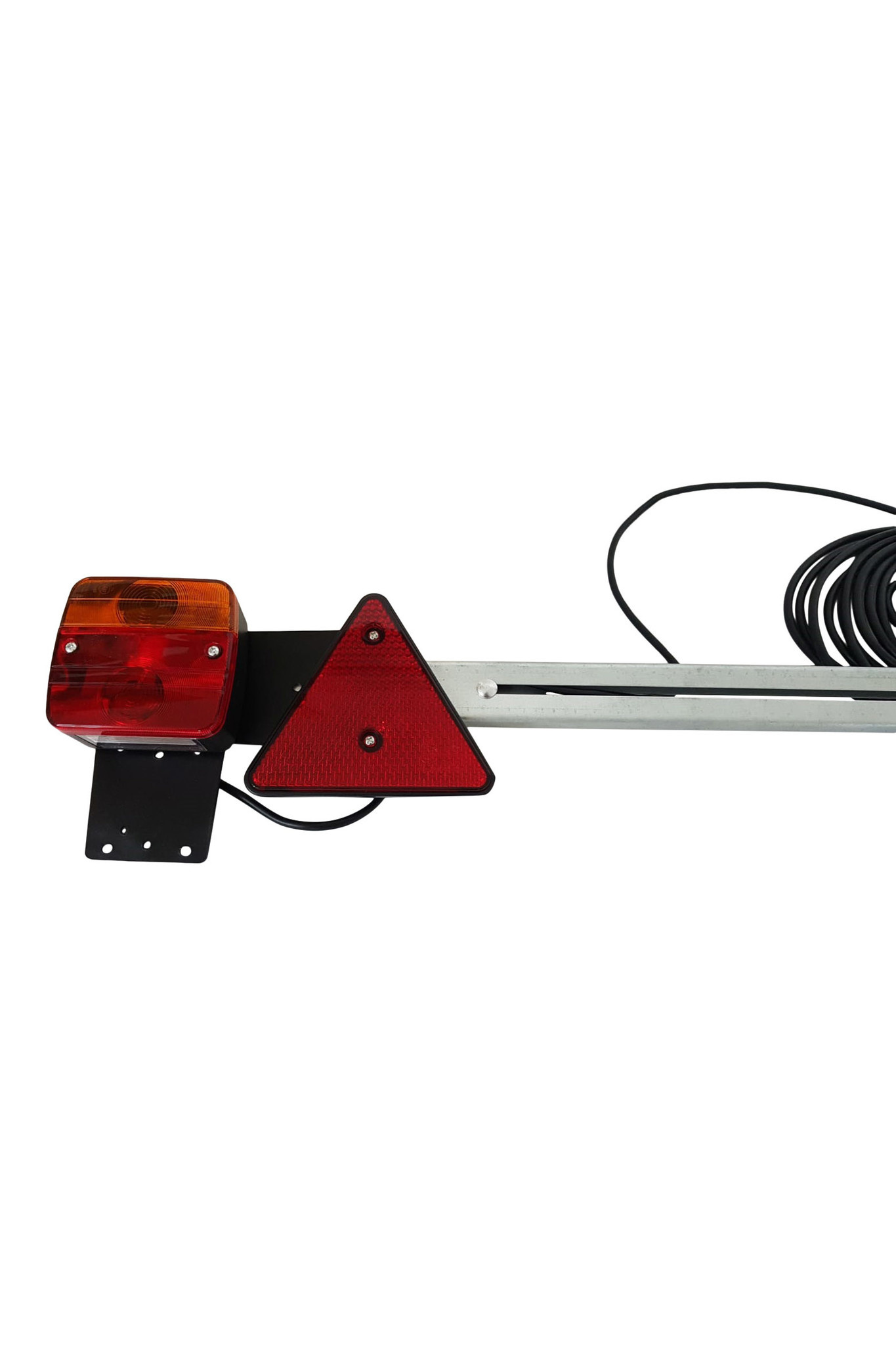 Uitschuifbare lichtbalk van metaal - 140 > 200 cm - inclusief reflectoren - 7 polig