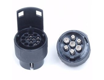 Verloopstekker - auto 7 polig > aanhanger 13 polig