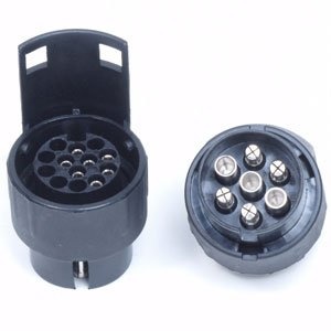 Verloopstekker adapter Premium kwaliteit: Auto 7 polig - Aanhanger 13 polig