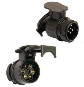 Verloopstekker /adapter premium kwaliteit: Auto 13 polig - Aanhanger 7 polig