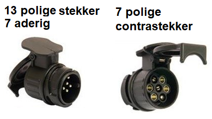 Verloopstekker /adapter premium kwaliteit: Auto 13 polig - Aanhanger 7 polig