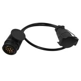 Verlengkabel 7 aderig met 1x 13-polige stekker & 1x 7-polige contrastekker - 80 cm