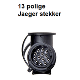 Verlengkabel 7 aderig met 1x 13-polige stekker & 1x 7-polige contrastekker - 80 cm