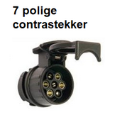 Verlengkabel 7 aderig met 1x 13-polige stekker & 1x 7-polige contrastekker - 80 cm