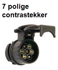 Verlengkabel 7 aderig met 1x 13-polige stekker & 1x 7-polige contrastekker - 80 cm