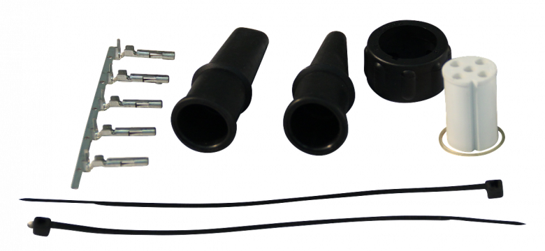 Aspock connector rechts - 5 pins/aderig - wit/ groen