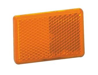 Oranje/gele reflector 70x30 mm zelfklevend