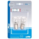 Set van 2 lampjes, Bol Bajonet 15D 12V 21W