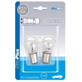 Set van 2 lampjes, Bol Bajonet 15D 12V 21/5 W ( Achterlicht/Remlicht combi)