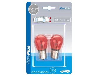 2x bol bajonet - 12V - 21W - oranje