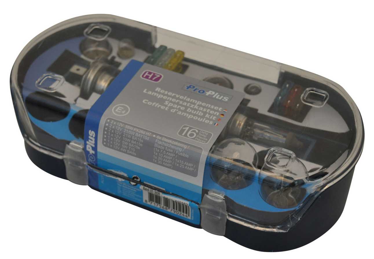 Reservelampenset H7 (16-delig)