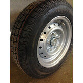 Compleet 12 inch wiel - 155/70R12C band + velg - mercedes steek: 5x112 - 900 kg - 67 mm naafdiameter