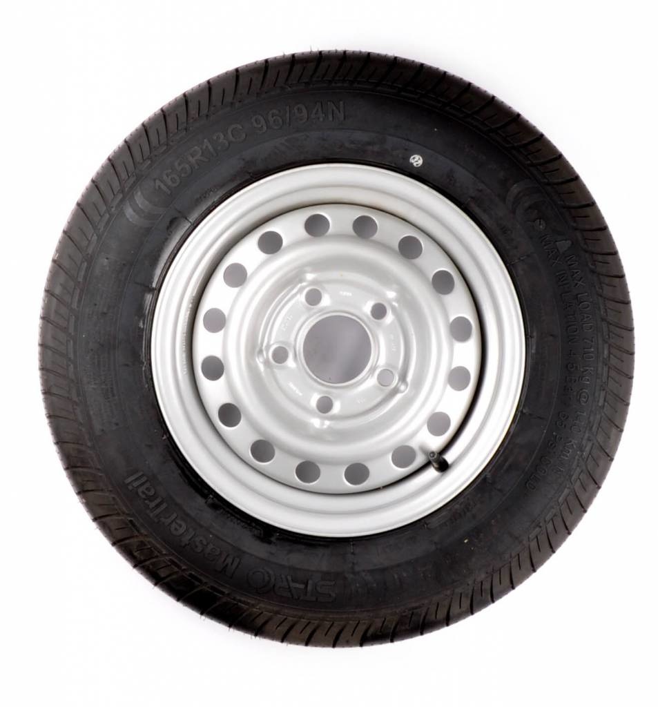 Compleet wiel 165R13C  band + velg  (steek 5x112) 710kg Naafdiameter 67 mm