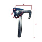 Haaksluiting LINKS type 1 (kleine bevestigingsplaat)