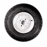 Compleet 10 inch wiel - 5.00-10 band + velg - opel steek: 4x100 - 355 kg - 4PR - 60 mm naafdiameter