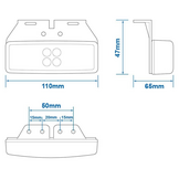 Zijmarkeringslamp - oranje/gele markeringslamp - losse draad aansluiting - LED