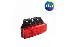 Zijmarkeringslamp Rood LED met houder